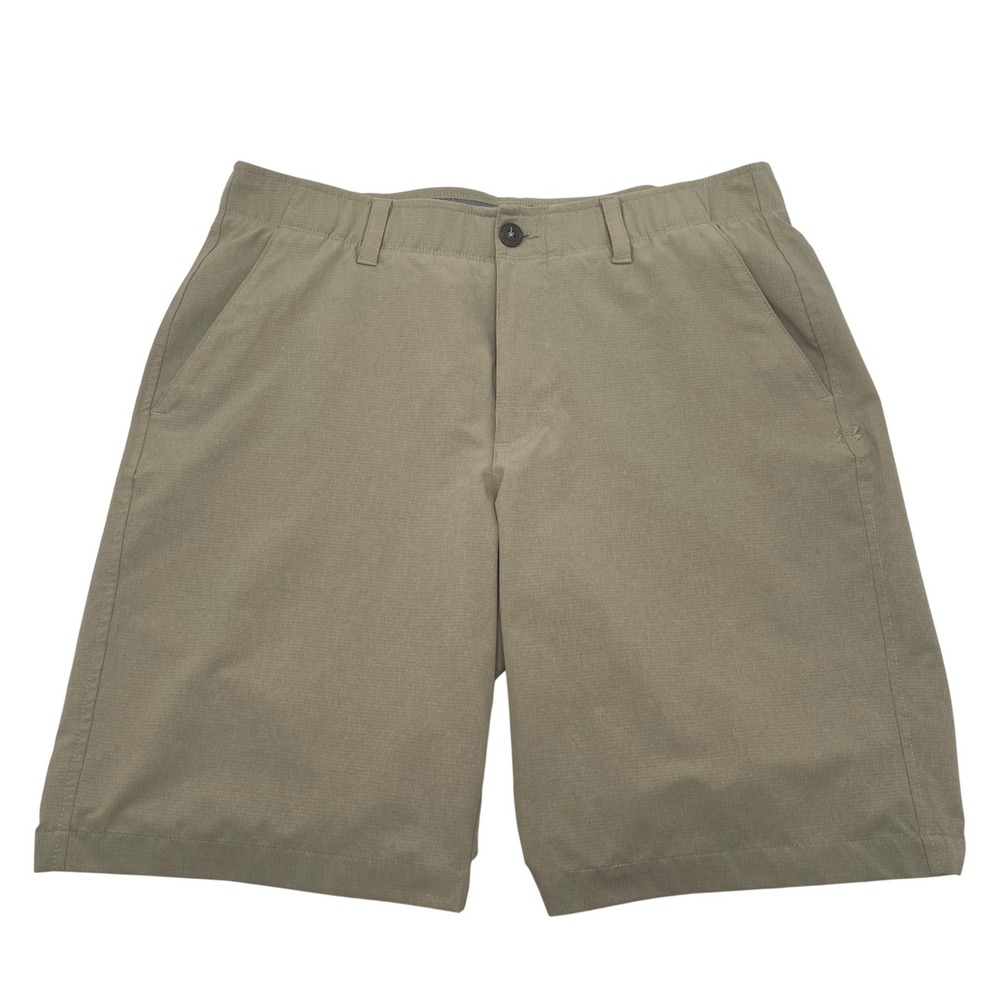 Under Armour Mens HeatGear Match Play Golf Shorts Khaki Tan Size 34 Performance